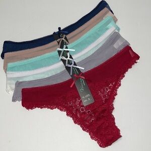 Bundle 6 pieces Thong Panties Underwear. Size Xlarge. NWT
Vision Brand.
